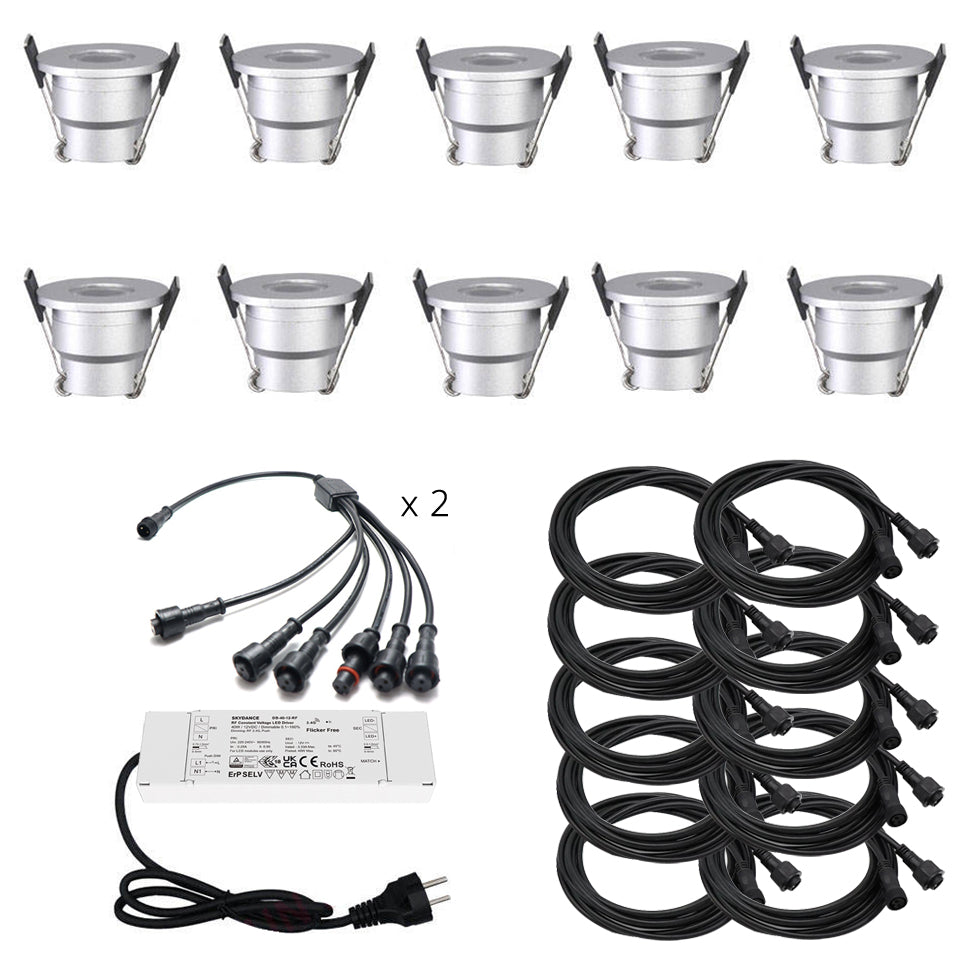 LRLEDS IP65 Pro 12-Piece System - Large Area LED Gazebo Lighting System