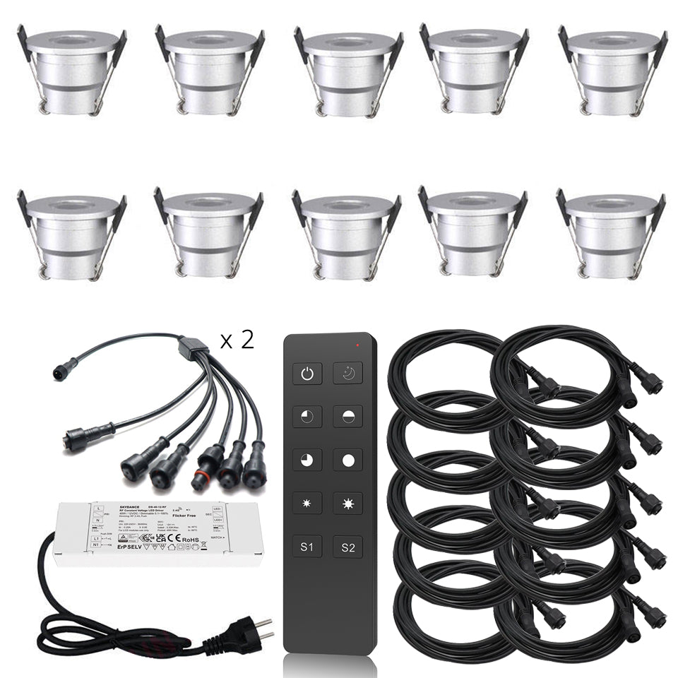 LRLEDS IP65 Pro 12-Piece System - Large Area LED Gazebo Lighting System