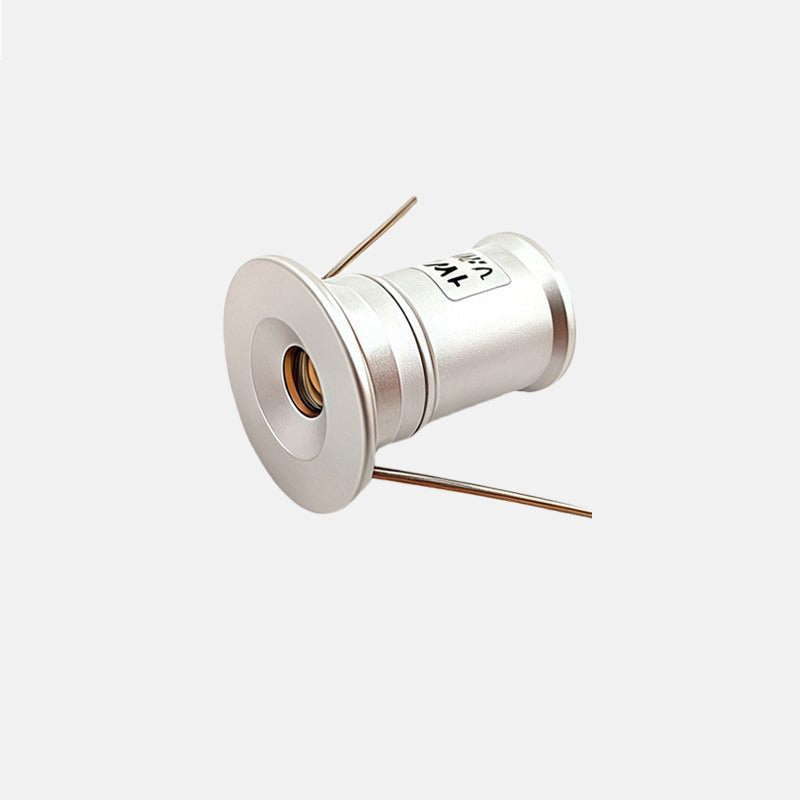 LRLEDS IP65 Waterproof 1W Mini LED Spotlight - Small Recessed Outdoor Soffit Light, Silver Finish (DC 12V)