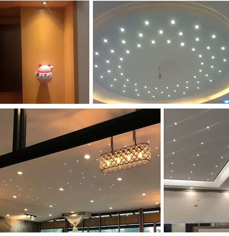 LRLEDS High-CRI >90 Mini 1W LED Spotlight - 20mm Cutout Recessed Accent Downlight, White Finish
