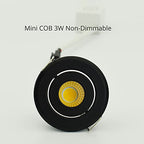 Mini 3W COB LED Downlight (10-Pack, Industrial Black) - Premium Showcase & Jewelry Lighting