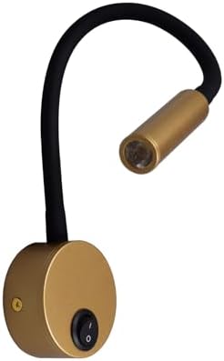 Modern Gold Gooseneck Wall Reading Light - 25° Private Focused Beam (CRI 90+)