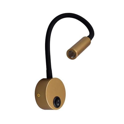 Modern Gold Gooseneck Wall Reading Light - 25° Private Focused Beam (CRI 90+)