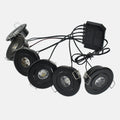 LRLEDS 6-Pack Mini LED Gazebo & Pergola Lighting Kit - IP65 Waterproof Recessed Spotlights, Black (Complete DIY Plug-and-Play Set)