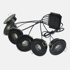 LRLEDS 6-Pack Mini LED Gazebo & Pergola Lighting Kit - IP65 Waterproof Recessed Spotlights, Black (Complete DIY Plug-and-Play Set)
