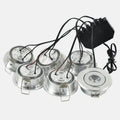 LRLEDS 6-Pack Mini LED Gazebo & Pergola Lighting Kit - IP65 Waterproof Recessed Spotlights, Silver (Complete DIY Plug-and-Play Set)
