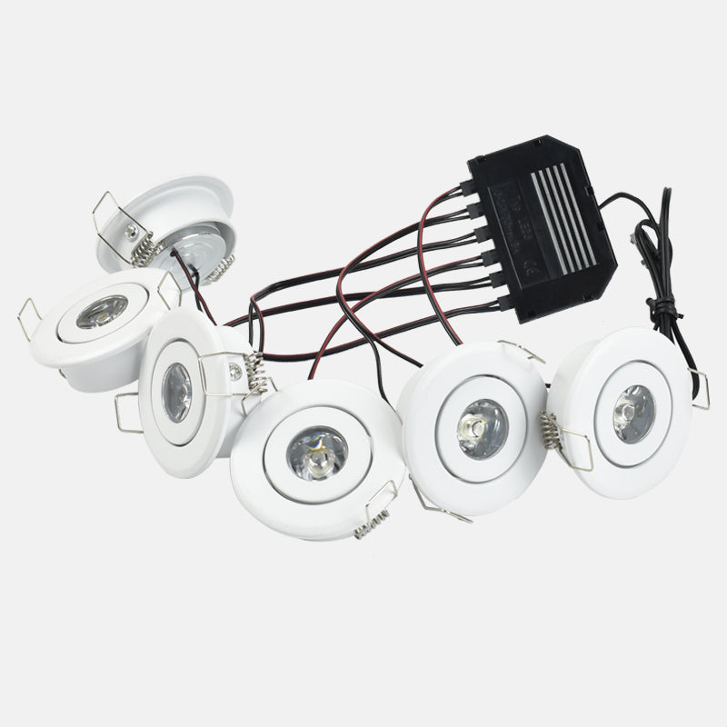 LRLEDS 6-Pack Mini LED Gazebo & Pergola Lighting Kit - IP65 Waterproof Recessed Spotlights, White (Complete DIY Plug-and-Play Set)