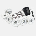 LRLEDS 6-Pack Mini LED Gazebo & Pergola Lighting Kit - IP65 Waterproof Recessed Spotlights, White (Complete DIY Plug-and-Play Set)