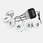 LRLEDS 6-Pack Mini LED Gazebo & Pergola Lighting Kit - IP65 Waterproof Recessed Spotlights, White (Complete DIY Plug-and-Play Set)