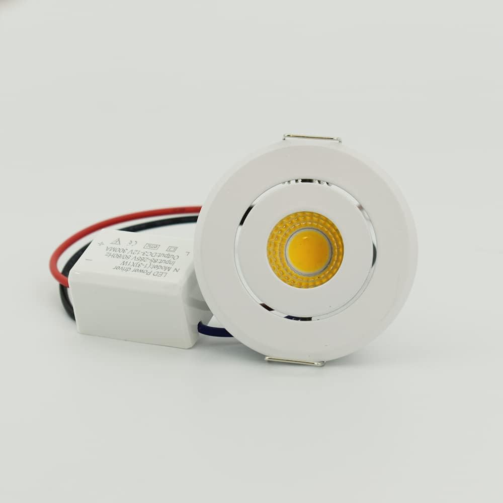 Mini 3W COB LED Downlight (10-Pack) - Showcase & Jewelry Cabinet Lighting