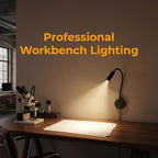 Industrial Matte Black Gooseneck Wall Reading Lamp - 25° Private Focused Beam (2-Pack)