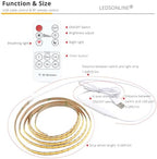 6.56ft (2m) USB-Powered COB LED Strip Light Kit - Pure White 6000K, CRI 95, Dotless Linear Lighting