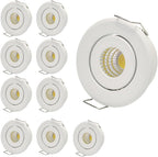 Mini 3W COB LED Downlight (10-Pack) - Showcase & Jewelry Cabinet Lighting