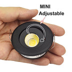 Mini 3W COB LED Downlight (10-Pack, Industrial Black) - Premium Showcase & Jewelry Lighting