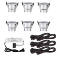 Dimming IP44 6-12 Pack LED Recessed Spotlight Kit Power Supply Multi Use Lights for Gazebo, Pergola, Patio, Carport, Bathroom & Basement