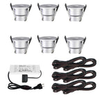 Dimming IP44 6-12 Pack LED Recessed Spotlight Kit Power Supply Multi Use Lights for Gazebo, Pergola, Patio, Carport, Bathroom & Basement