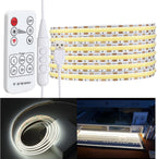 6.56ft (2m) USB-Powered COB LED Strip Light Kit - Pure White 6000K, CRI 95, Dotless Linear Lighting