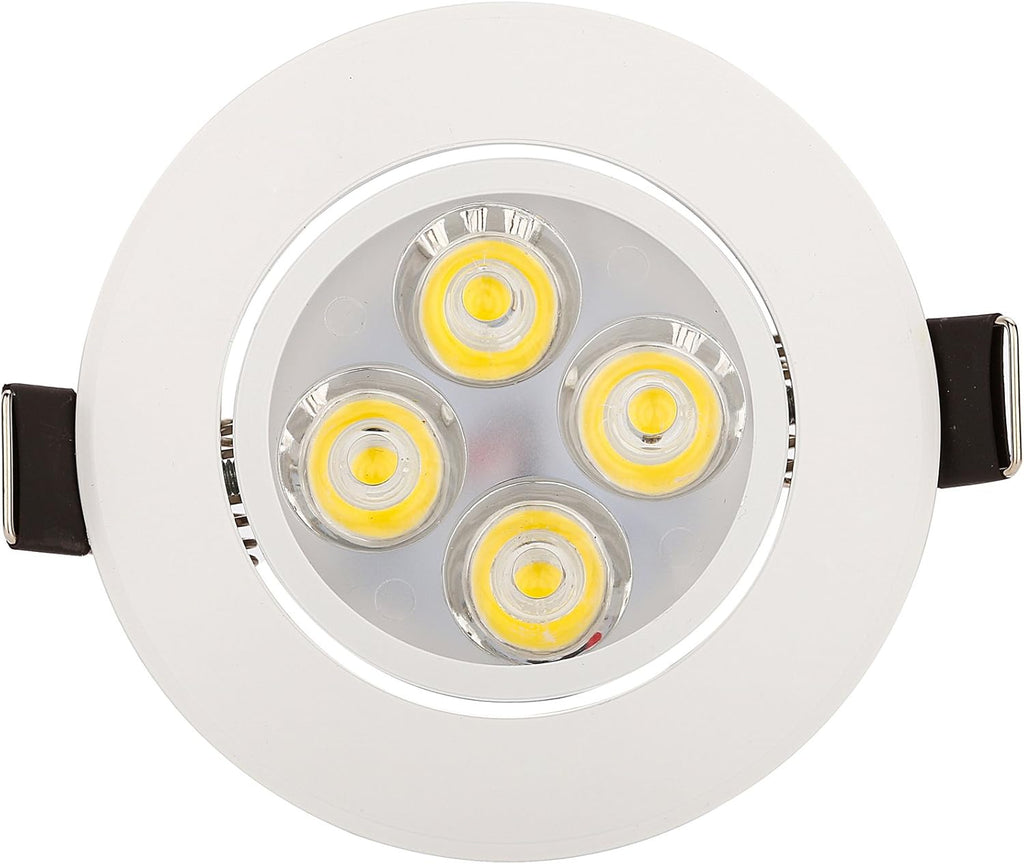 4W Architectural Recessed LED Downlight (10-Pack) - Adjustable 30° Tilt, Dimmable, CRI 90+