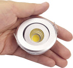 Mini 3W COB LED Downlight (10-Pack, Tech Silver) - Premium Showcase & Jewelry Lighting