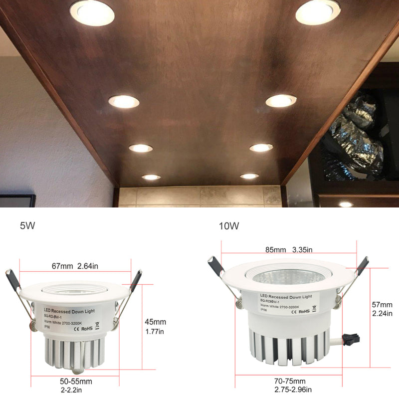 COB LED Recessed Downlight - Premium Dimmable 5W/7W/10W Ceiling Spot