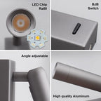 Modern Minimalist Bedside Reading LED Wall Light with Switch - 40D-MSA