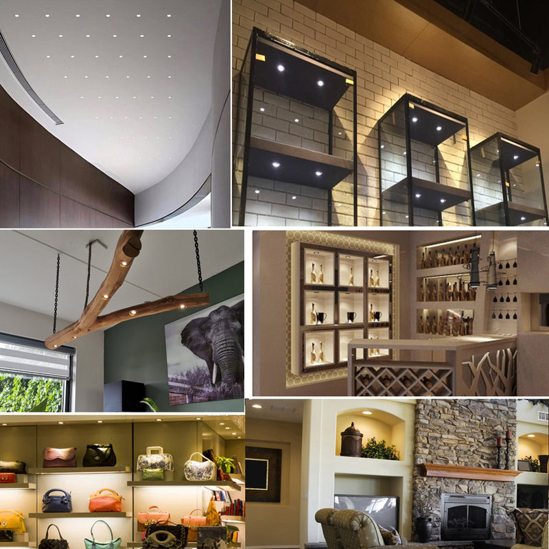 LRLEDS 6-Pack Remote Dimmable Mini LED Gazebo Lighting Kit - 18W IP65 Waterproof Recessed Spotlights, Black (30° Focused Beam, Complete DIY Set)