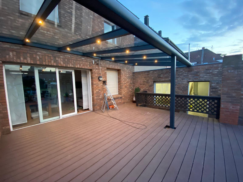 LRLEDS 6-Pack Remote Dimmable Mini LED Gazebo Lighting Kit - 18W IP65 Waterproof Recessed Spotlights, Black (30° Focused Beam, Complete DIY Set)