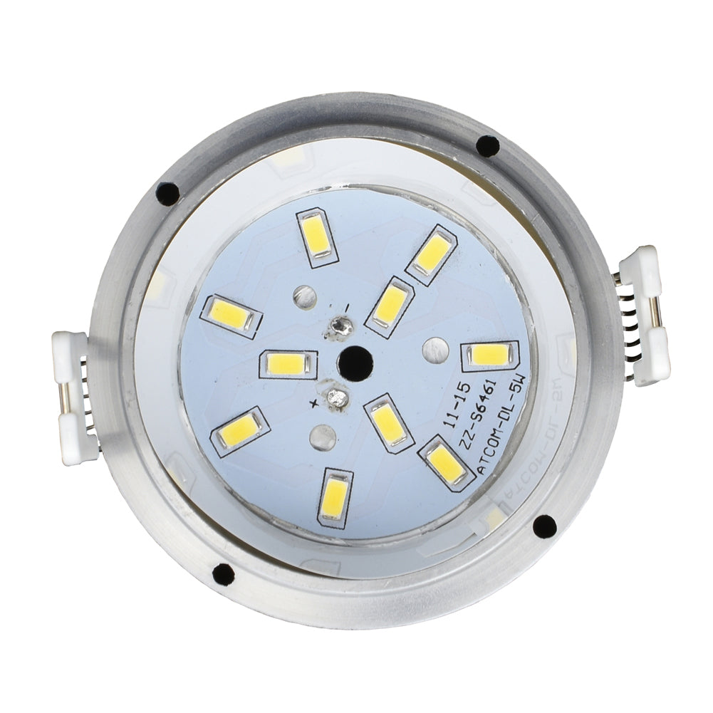 LRLEDS Professional 7W IP65 Waterproof LED Recessed Downlight - Bathroom & Outdoor Soffit Spotlight (Die-Cast Aluminum)
