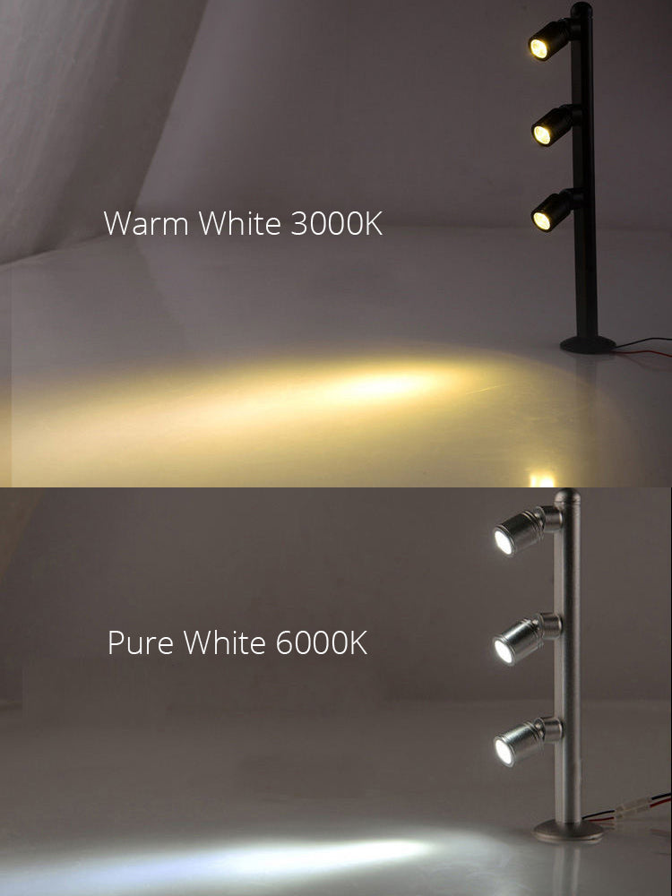 LRLEDS Professional Jewelry Showcase LED Pole Light - 360° Rotating Display Spotlight for Diamonds, Watches & Exhibitions (Adjustable Height)