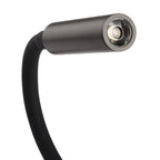 LRLEDS Nordic Minimalist Bedside Reading Lamp - 3W Focused LED, Black (Plug-in Easy Install)