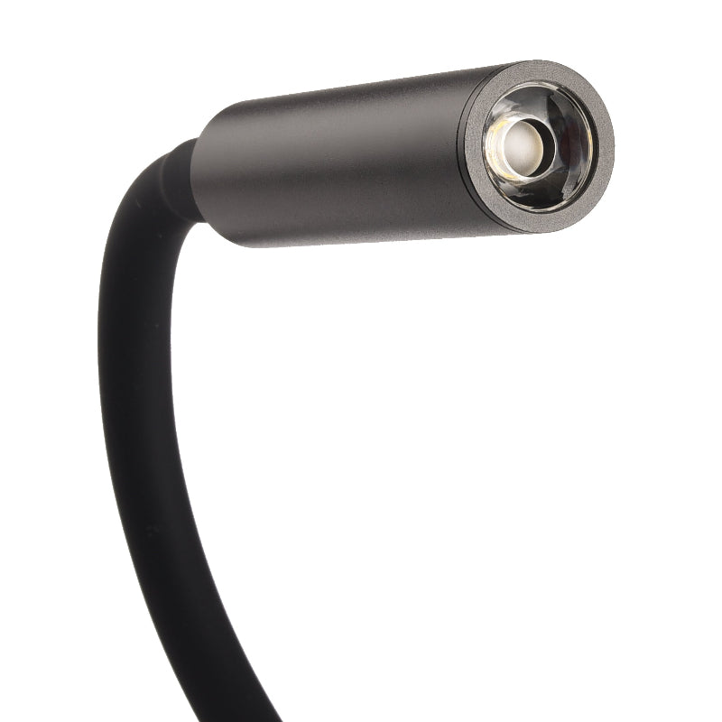 LRLEDS Nordic Minimalist Bedside Reading Lamp - 3W Focused LED, Black (Plug-in Easy Install)