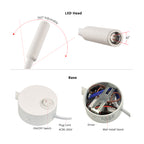 LRLEDS Nordic Minimalist Bedside Reading Lamp - 3W Focused LED, White (Plug-in Easy Install)