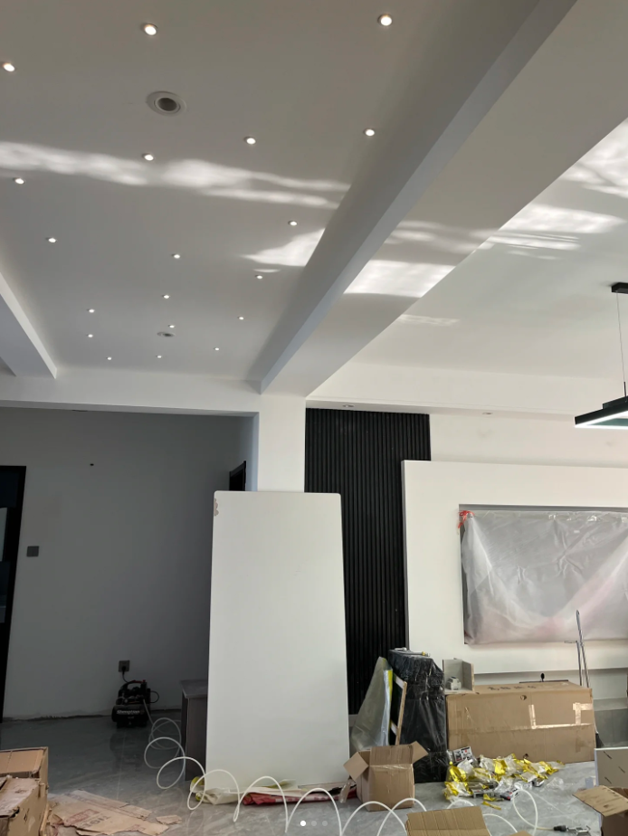 LRLEDS Adjustable 3W COB LED Mini Spotlight - Tilting Recessed Downlight for Cabinets & Display, White (40-45mm Cutout)