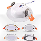 Architectural GU10 Chrome Recessed Downlight - Replaceable 3W COB LED