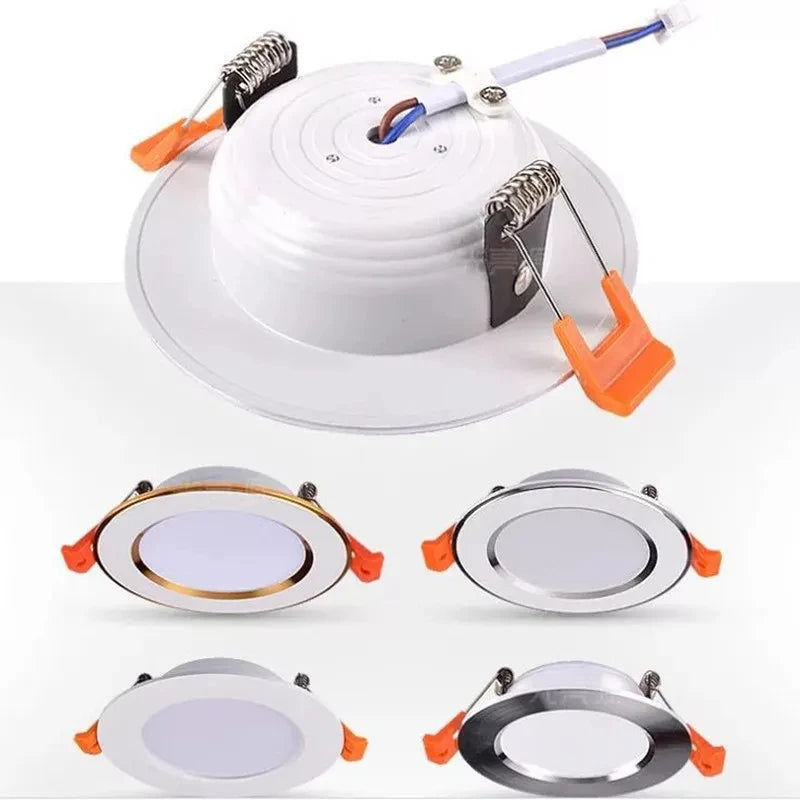 Architectural GU10 Chrome Recessed Downlight - Replaceable 3W COB LED