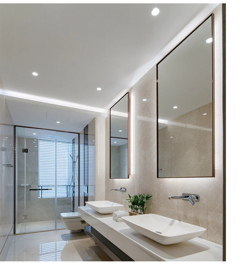 IP65 Waterproof Architectural LED Downlight - 7W/12W Recessed Die-Cast Spotlight