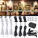USB Mini LED Swivel Spotlight Set - Dimmable 5V Architectural Display Lighting