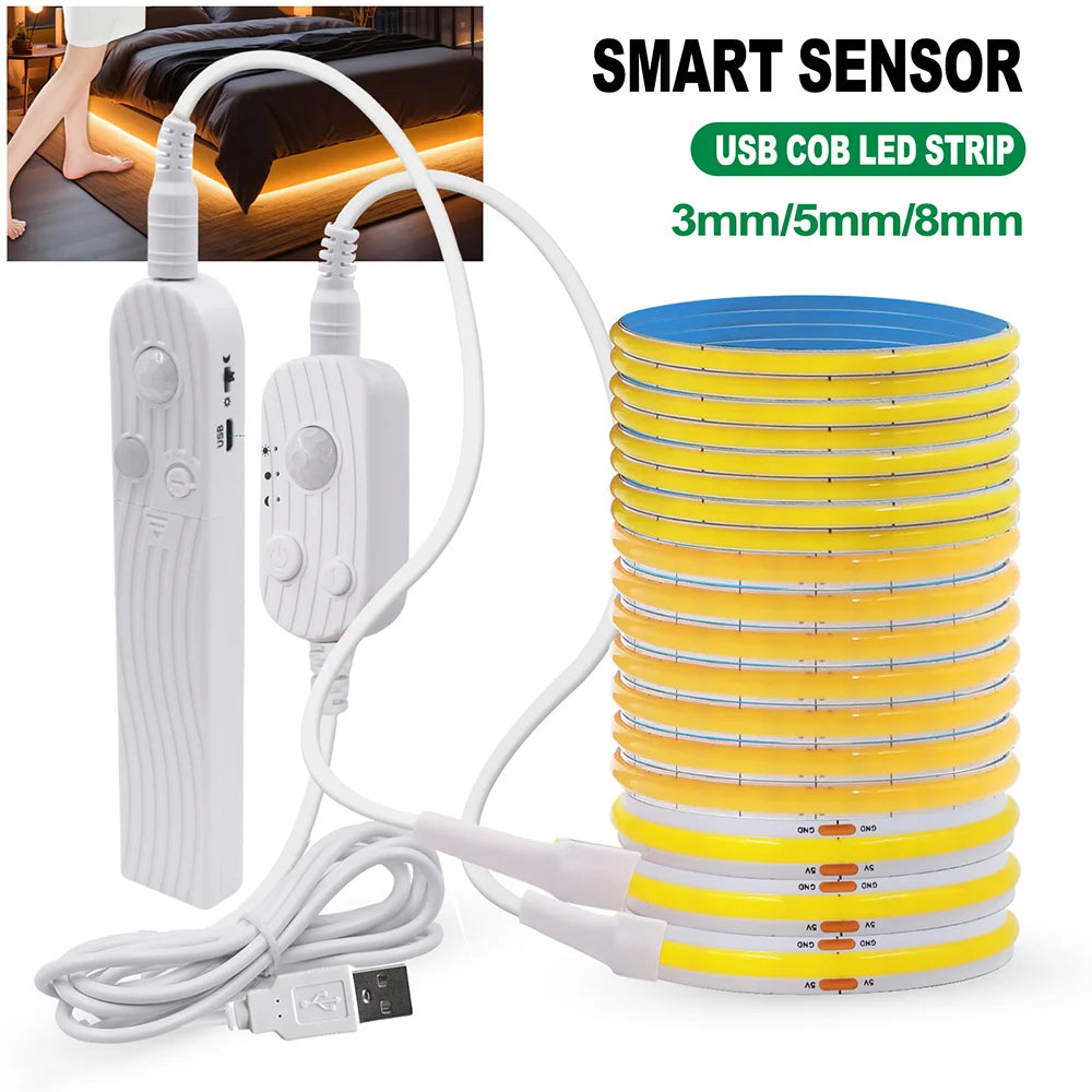 Dimming COB LED Strip Kit - 320 LEDs/m CRI 90+ Architectural Tape Light