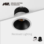 Architectural GU10 Chrome Recessed Downlight - Replaceable 3W COB LED