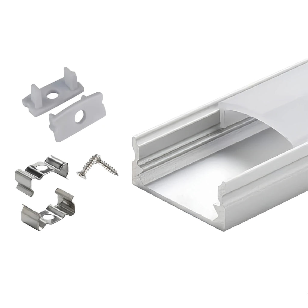 LRLEDS Professional U-Shape LED Aluminum Profile with PC Diffuser Cover