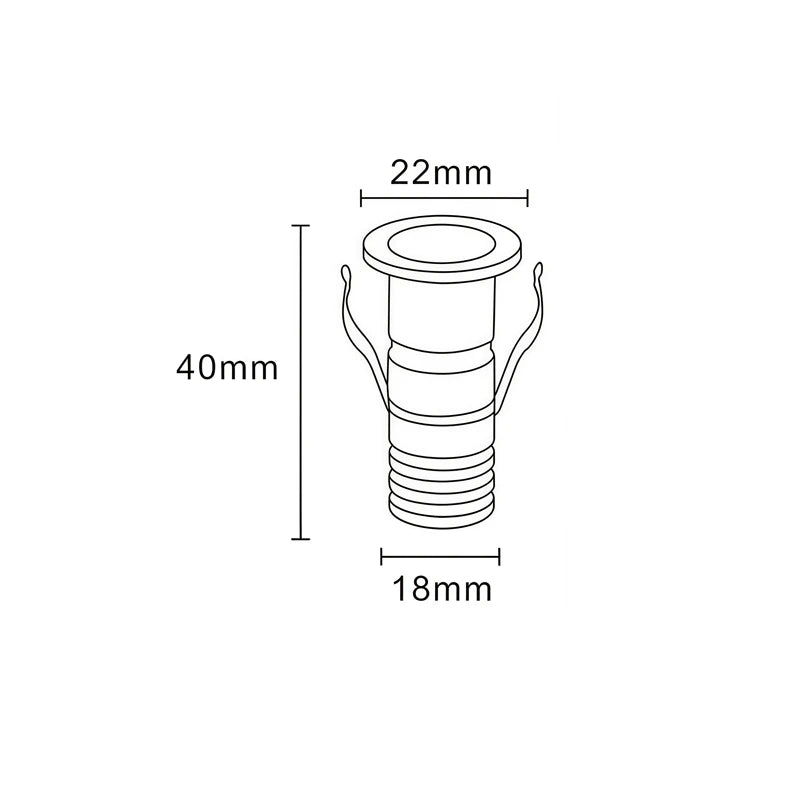 Anti-Glare Mini LED Cabinet Spotlight (10-Pack) - 1W Recessed Architectural Quality