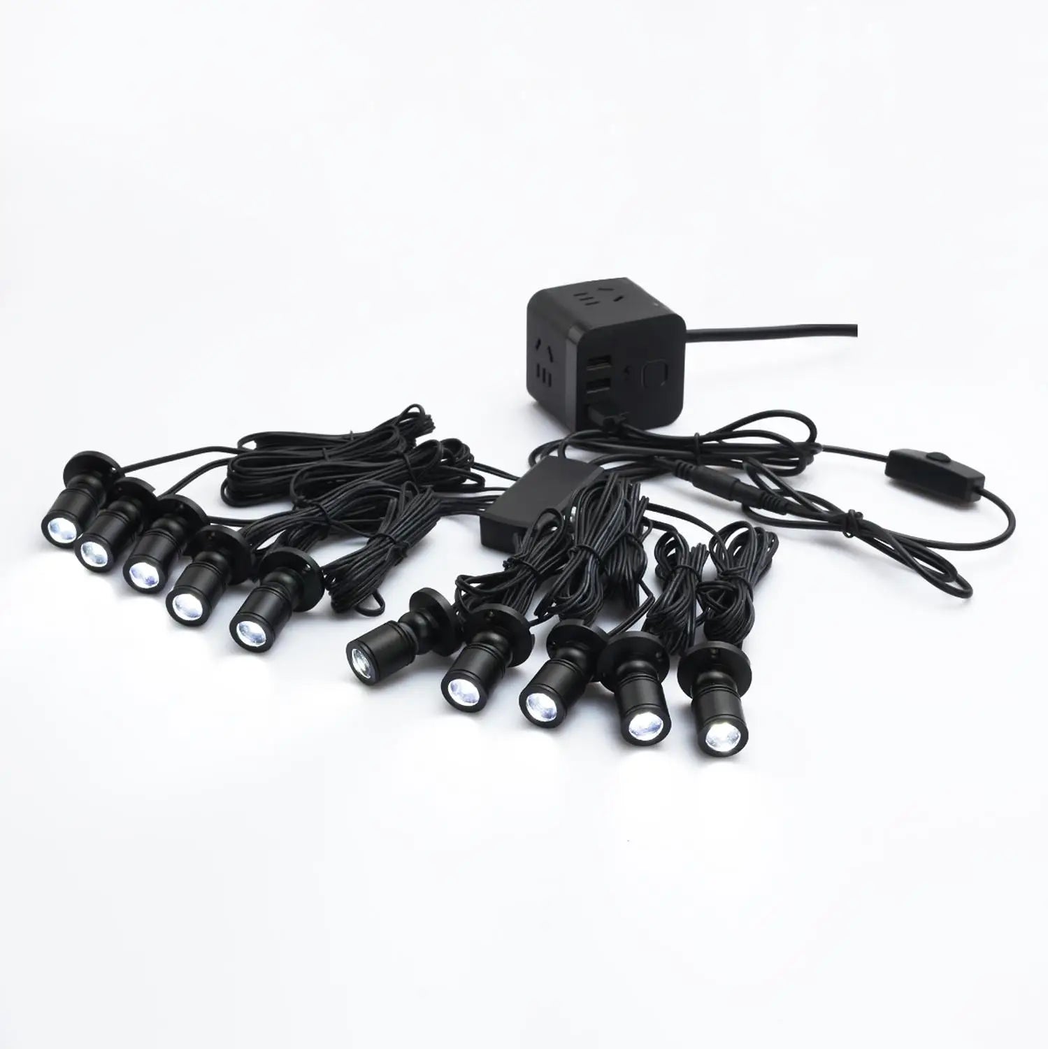 USB-Powered Dimmable Cabinet Spotlight Kit - High-End Jewelry & Display Lighting