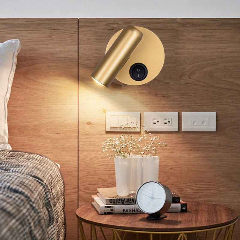 LRLEDS 3W Modern Rotatable Bedside Reading Spotlight - Minimalist Hotel Wall Lamp