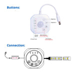 Smart PIR Motion Sensor LED Controller with Remote - Dimmable, 5V-24V
