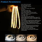 Smart PIR Motion Sensor COB LED Strip Kit - Dimmable Under Bed & Cabinet Lighting