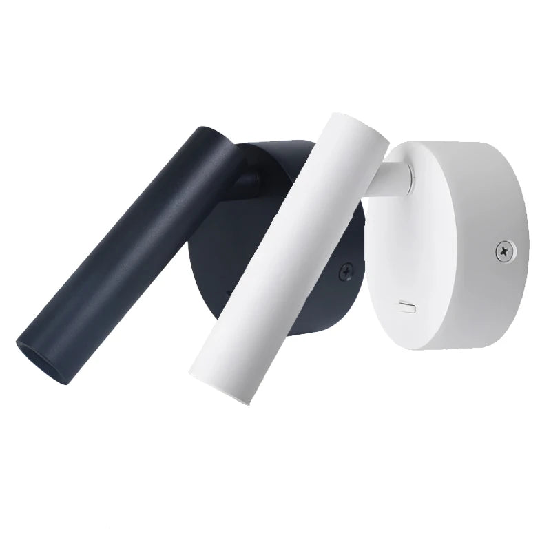 LRLEDS 3W Modern Round Base Bedside Reading Spotlight - Minimalist Hotel Wall Lamp