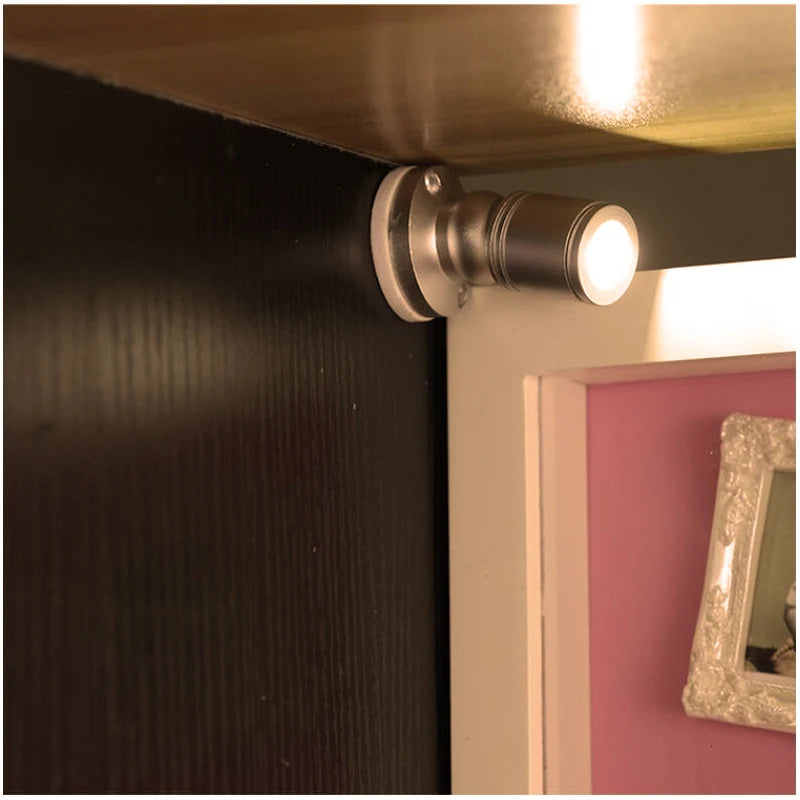 Mini 1W LED Jewelry Showcase Spotlight (4-Pack) - 360° Adjustable Display Lighting