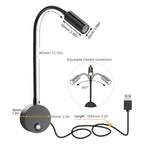 USB Bedside Gooseneck Wall Reading Lamp - Dimmable 3CCT Architectural Quality