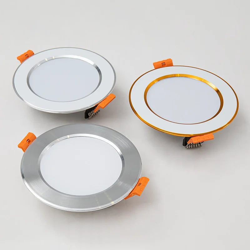 Architectural GU10 Chrome Recessed Downlight - Replaceable 3W COB LED