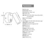 LRLEDS 3W Modern Rotatable Bedside Reading Spotlight - Minimalist Hotel Wall Lamp